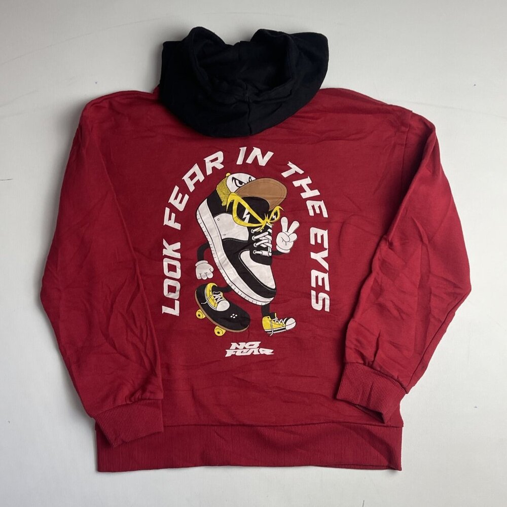 No Fear Hoodie Boys M Graphic Printed Youth Skateboarding Sweatshirt Read